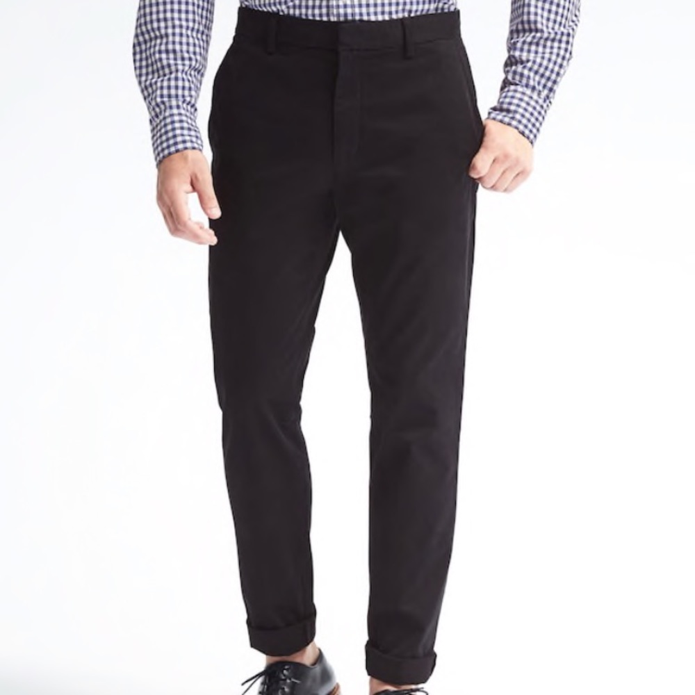 Banana Republic Aiden Stretch Chino in Black